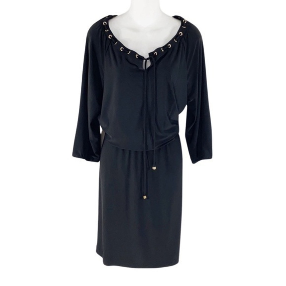 Nine West black grommet blouson Dress